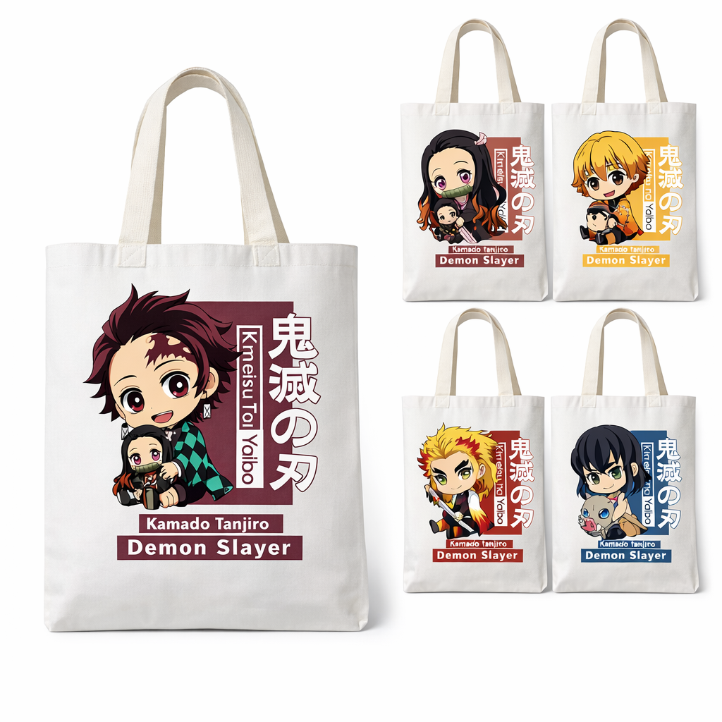 Bolsa de algodón estilo anime